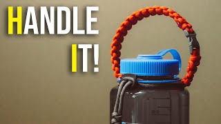 Paracord Water Bottle Handle  DIY HOW TO [upl. by Elamef]