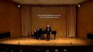 Jeg Elsker Dig Grieg  Max Kramer baritone and Mariah CarrelCoons piano [upl. by Nilyahs]