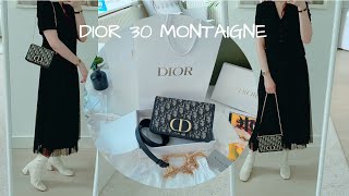 Unboxing 2  DIOR 30 MONTAIGNE 2IN1POUCH unboxing amp review  Different ways to wear [upl. by Gnouhp325]