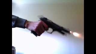 Kimar Mod 92 AUTO 9mm PAK blank gun Beretta M9 replica [upl. by Levinson]