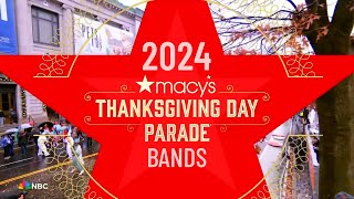 Marching Bands in the 98th Macys Thanksgiving Day Parade 2024 [upl. by Anaidni461]