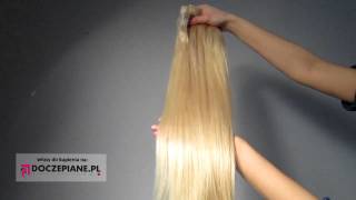 Doczepianepl  Zestaw 55cm 120g kolor 22 Średni Blond  Włosy CLIP IN  Przedłużanie Włosów [upl. by Mieka]