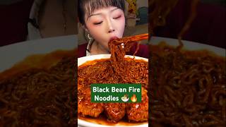 Black Bean Fire Noodles  Black Bean Asmr  Asmr Eating Spicy Food shorts eating mukbang [upl. by Adamec]