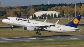 Lufthansa A320200 Sharklets  Berlin Tegel Airport [upl. by Ennirak]