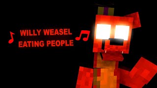 quotWILLY WEASEL EATING PEOPLEquot Willys Wonderland Minecraft Music Video Aaron Fraser Nash [upl. by Eadrahc]