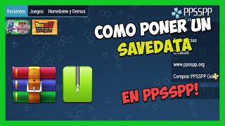 CÓMO PONER o INSTALAR un SAVEDATA para cualquiera de los juegos de PSP al Emulador PPSSPP  Tutorial [upl. by Anehsak]