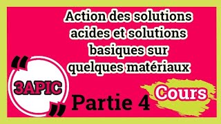 réactions de quelques métaux avec les solutions acides et les solutions basiques partie 4 chapitre 6 [upl. by Harsho957]