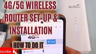 4G5G WIRELESS ROUTER SETUP amp INSTALLATION [upl. by Apple]