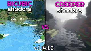 MCPE 118  BICUBIC BETA vs CSPE SHADERS v25  Minecraft PE Realista [upl. by Ididn]