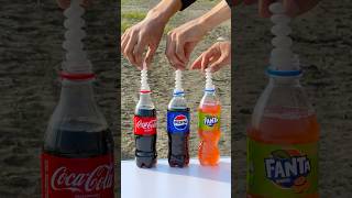 Mentos vs Coke vs Pepsi vs Fanta Epic Explosion 🔥 cokevsmentos experiment [upl. by Edahc]