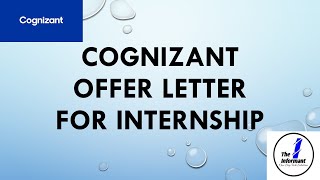 Cognizant Internship Offer Letter  Cognizant OnBoarding Documents Required  Cognizant Update [upl. by Redwine]