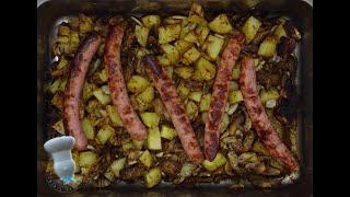 Recette de saucisses pommes de terre et champignons [upl. by Waring]