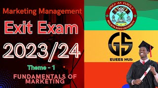 የማዉጫ ፈተና መልስ Marketing Management Exit Exam Solution ማርኬቲንግ ማኔጅመንት Part 1ክፍል 1 [upl. by Anadroj]