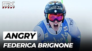 Alpine Ski ANGRY Federica Brignone Kronplatz  Gigante  2024 🇮🇹 [upl. by Ydnes718]