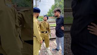 Senior Police ko Chhota Bhai Bola  Sujal Thakral shorts ytshorts youtubeshorts police train [upl. by Mathia]