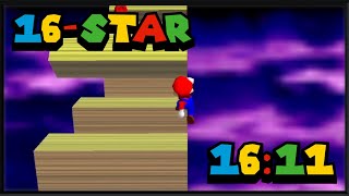 Super Mario 64 N64 16Star 1611 [upl. by Wilber64]