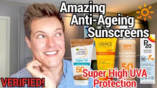 Best ANTIAGEING SUNSCREENS  Products With The Highest UVA Protection [upl. by Cammy]