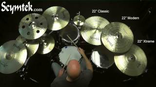 Scymtek Cymbals 22quot Ride Comparison [upl. by Krug524]