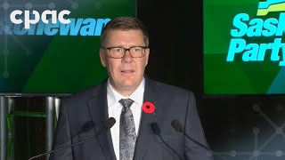 Saskatchewan election Scott Moe delivers victory speech – October 29 2024 [upl. by Morganstein]