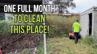 It took an ENTIRE MONTH to Clean Up this Place Free Mow Fridays [upl. by Hoffer]