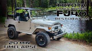 Toyota Landcruiser FJ40 Restoration quotFull TimeLapsequot [upl. by Htes]