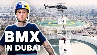 BMX Riding Dubais Most Famous Landmarks  with Kriss Kyle [upl. by Atsirtal]