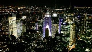 HDNew york Sky line  Night view Empire state building  뉴욕 야경 [upl. by Aisatnaf734]