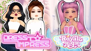 Recreating LANA and LINA from DRESS TO IMPRESS in ROYALE HIGH [upl. by Aubree]