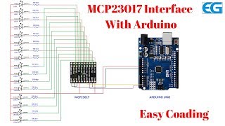 Interface MCP23017 Port Expander With Arduino Uno [upl. by Haneeja]