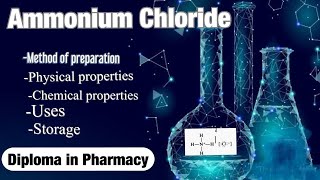 Ammonium Chloride method of preparation Physical chemical properties uses and uses full video [upl. by Bainbridge]