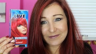 Schwarzkopf Live Colour XXL Hair Dye in Pillar Box Red  Review [upl. by Salomie765]