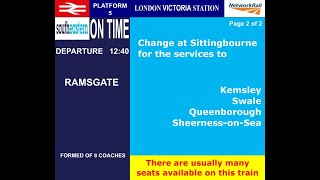 London Victoria station announcements ATOS Anne amp Matt on 07102021 part 2 [upl. by Naejeillib129]