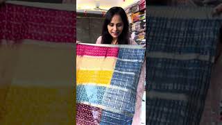 9404041966 Booking number WhatsApp only silk zari colourful checks pattern bandhej saree available [upl. by Ainak]