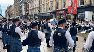 Scotland the Brave by City of Edinburgh Pipe Band on Buchanan Street during Glasgow Live 2023 [upl. by Macario]