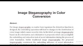 Image Steganography in Color Conversion [upl. by Garnet]