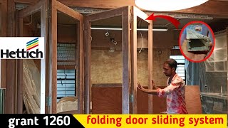 hettich wingline grant 1260 folding sliding🚪 door system installation⚒️🪛interiordesign youtube [upl. by Aseneg]