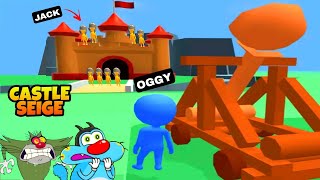 OGGY AND JACK PLAYING CASTLE SEIGE GAME  NOOB VS PRO VS HACKER  OGGY GAME  DADDY GAMING [upl. by Cowden]