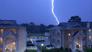 Summer Severe Thunderstorm Brunswick North Carolina  July 20 2023 [upl. by Aihsyak685]