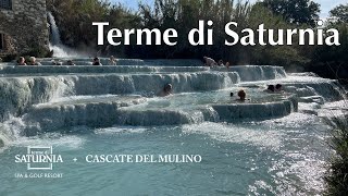 Natural hot springs Cascate del Mulino  Terme di Saturnia Natural Spa amp Golf Resort Italy [upl. by Heaps]