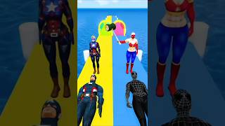 black SpiderMan Captain America বন্ধুরা কে জিতবে এই গেমটা shortshortsvideo gta shortVS love [upl. by Ynittirb424]