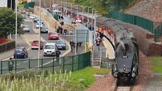 A4 60009 Union of South Africa at Galashiels  1Z22  Borders Railway  23rd Sept 2015 [upl. by Tunnell993]