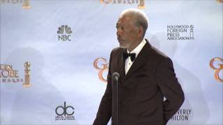 Morgan Freeman  Cecil B DeMille Award  Golden Globes 2012 [upl. by Acinoda]