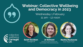 Collective Wellbeing and Democracy in 2023 webinar [upl. by Anid]