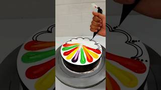 Multi Colour Cake  Chocolate Multi Colour Design shorts youtubeshorts video viralvideo cake [upl. by Yelir]