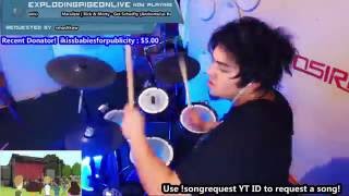 Rick amp Morty  Get Schwifty Andromulus Remix Twitch Live Drum Cover [upl. by Adlitam555]