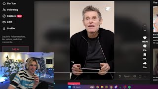 xQc reacts to Willem Dafoe explaining his Drip Meme [upl. by Nej]