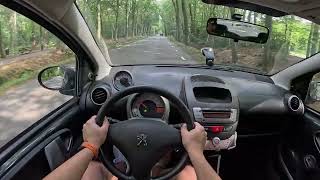 Peugeot 107 10 Active 2012  POV drive 4k video  Binaural audio [upl. by Coke]