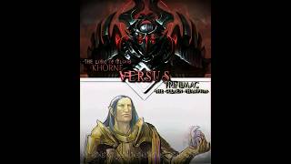 Trinimac vs Khorne scaling elderscrolls warhammer40k powerscale skyrim whoisstrongest [upl. by Lentha]