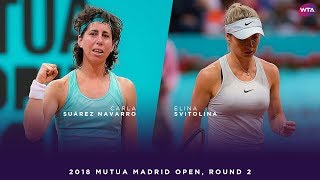 Carla Suárez Navarro vs Elina Svitolina  2018 Mutua Madrid Open Second Round  WTA Highlights [upl. by Mercola]