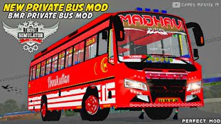 New Private Bus Mod For Bussid  Bmr Private Bus Mod  Download Mod  New Bus Mod  bussidmods [upl. by Adnilym997]